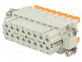 Connector: HDC; contact insert; female; CSAH; PIN: 16; 16A; 600V ILME CSAHF16N