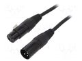 Cable: XLR-XLR; male-female; PIN: 3; 1m CLIFF FC619101