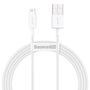 Baseus Superior USB - Lightning cable 2.4A 1.5 m White (CALYS-B02), Baseus 6953156205444 6953156205444