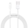 Baseus Superior USB - Lightning 2.4A 2 m cable White (CALYS-C02), Baseus 6953156205468 6953156205468