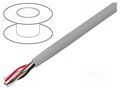 Wire; EcoCable Mini; 4x2x28AWG; unshielded; 300V; 30.5m; Cu; 100ft ALPHA WIRE 78054-SL005