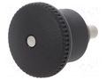 Mount.elem: indexing plungers; with rest position,with knob ELESA+GANTER GN822.7-6-M10X1-C