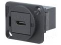 Coupler; USB C socket,both sides; FT; USB C; plastic; 19x24mm CLIFF CP30201