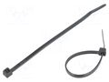 Cable tie; L: 120mm; W: 3.6mm; black; polyamide; 177N; Ømax: 30mm FIX&FASTEN FIX-S-3.6X120/BK