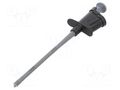 Clip-on probe; hook type; 6A; black; Plating: nickel plated; 4mm SCHÜTZINGER SKPS8334NI-SW