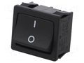 ROCKER; DPST; Pos: 2; ON-OFF; 6A/250VAC; black; IP40; none; 1800 Marquardt 1802.5103