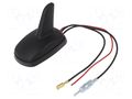 Antenna; automotive,SHARK; 15dBi; AM,DAB,FM; 50Ω; black; 5÷12VDC PER.PIC. A00034