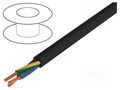 Wire; H05RR-F,OW; 3G0.75mm2; round; stranded; Cu; rubber; black LAPP H05RR-F-3G0.75