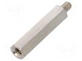 Screwed spacer sleeve; 30mm; Int.thread: M4; Ext.thread: M4; brass BOSSARD B4X30/BN3321