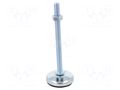 Foot; rigid,with lever; Base dia: 55mm; M12; steel; steel RST ROZTOCZE 4.431.006