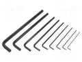 Wrench-set; hex key; Chrom-vanadium steel; Plating: black finish WIHA WIHA.06386