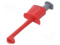 Clip-on probe; hook type; 20A; red; 137mm POMONA POM-73103-2