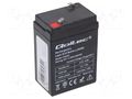 Re-battery: acid-lead; 6V; 4.5Ah; AGM; maintenance-free QOLTEC ACCU-HP4.5-6/Q