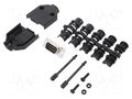 Connector: D-Sub; PIN: 9; plug; male; soldering; for cable; black ENCITECH DTPK-P-09-DMP-K