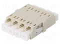 Connector: fiber optic; socket,coupler; quad,multi mode (MM); LC FIBRAIN A001-LC-4X-2158
