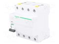 RCD breaker; Inom: 100A; Ires: 30mA; Poles: 4; 400VAC; IP20; 1÷25mm2 SCHNEIDER ELECTRIC A9Z11491