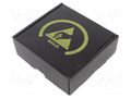 Container: box; with foam lining; ESD; black; cardboards ANTISTAT ATS-026-0062