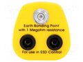 Earthing plug; ESD; yellow; 1MΩ ANTISTAT ATS-070-0012