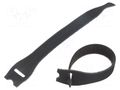 Hook and loop fastener; L: 150mm; W: 12.5mm; black; 10pcs; -40÷85°C HELLERMANNTYTON TEXTIE-S/BK