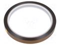 Tape: high temperature resistant; Thk: 0.07mm; 50%; amber; W: 9mm ANTISTAT ATS-051-0008