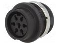 Connector: DIN; socket; female; w/o contacts; C091B; PIN: 7; 360° AMPHENOL C091-3437-050