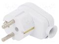 Connector: AC supply; male; plug; 2P+PE; 250VAC; 16A; white; PIN: 3 PLASTROL W-10105