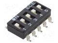 Switch: DIP-SWITCH; Poles number: 5; OFF-ON; 0.025A/24VDC; Pos: 2/5 ECE ESD105LTZ