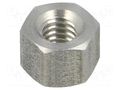 Screwed spacer sleeve; 5mm; Int.thread: M4; hexagonal DREMEC TFF-M4X5/DR146