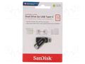 Pendrive; USB 3.1; 32GB; R: 150MB/s; DUAL DRIVE GO; black SANDISK SDDDC3-032G-G46