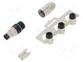 Connector: M8; male; PIN: 3; 4A; 32V; IP65,IP67; straight; for cable HARTING 21021511305