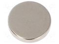 Magnet: permanent; samarium, cobalt; 18N; Ø: 15mm; H: 3mm ELESA+GANTER GN55.2-SC-15-3