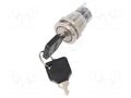 Switch: key switch; Stabl.pos: 2; Switch.method: ON-ON; Ø19mm; 90° ONPOW V19-KEY-21-S