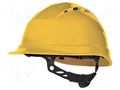 Protective helmet; adjustable; Size: 53÷63mm; yellow; 1kV DELTA PLUS DEL-QUARUP4JA