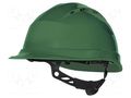 Protective helmet; adjustable; Size: 53÷63mm; green; QUARTZ UP IV DELTA PLUS DEL-QUARUP4VE