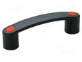 Holder; polypropylene; black; H: 39mm; L: 144mm; W: 26mm; F2: 1kN ELESA+GANTER EBP.140-8-FLX-C6