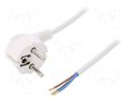 Cable; 3x1mm2; CEE 7/7 (E/F) plug angled,wires,SCHUKO plug; PVC PLASTROL W-97173