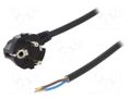 Cable; 3x1.5mm2; CEE 7/7 (E/F) plug angled,wires,SCHUKO plug PLASTROL W-97184