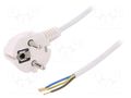 Cable; 3x0.75mm2; CEE 7/7 (E/F) plug angled,wires,SCHUKO plug PLASTROL W-97157
