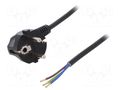 Cable; 3x1mm2; CEE 7/7 (E/F) plug angled,wires,SCHUKO plug; PVC PLASTROL W-98438