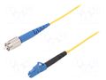 Fiber patch cord; FC/UPC,LC/UPC; 3m; Optical fiber: 9/125um; Gold FIBRAIN FIBRAIN-PATCH-045