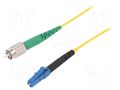 Fiber patch cord; FC/APC,LC/UPC; 3m; Optical fiber: 9/125um; Gold FIBRAIN FIBRAIN-PATCH-048
