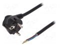 Cable; 3x1.5mm2; CEE 7/7 (E/F) plug angled,wires,SCHUKO plug PLASTROL W-98437