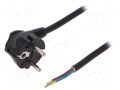 Cable; 3x1.5mm2; CEE 7/7 (E/F) plug angled,wires,SCHUKO plug PLASTROL W-98437