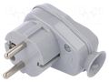 Connector: AC supply; male; plug; 2P+PE; 250VAC; 16A; grey; PIN: 3 TIMEX-ELEKTRO AWA-LGY