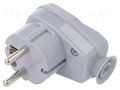 Connector: AC supply; male; plug; 2P+PE; 250VAC; 16A; grey; PIN: 3 TIMEX-ELEKTRO AWA-LKBGY