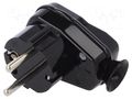Connector: AC supply; male; plug; 2P+PE; 250VAC; 16A; black; PIN: 3 TIMEX-ELEKTRO AWA-LKBK