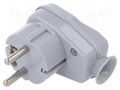 Connector: AC supply; male; plug; 2P+PE; 250VAC; 16A; grey; PIN: 3 TIMEX-ELEKTRO AWA-LKGY