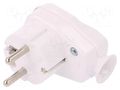 Connector: AC supply; male; plug; 2P+PE; 250VAC; 16A; white; PIN: 3 TIMEX-ELEKTRO AWA-LWH