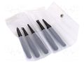 Tweezers-set; ESD; 5pcs. IDEAL-TEK IDL-K5PICF