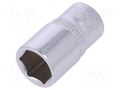 Socket; 6-angles,socket spanner; HEX 10mm; 1/4" YATO YT-1409